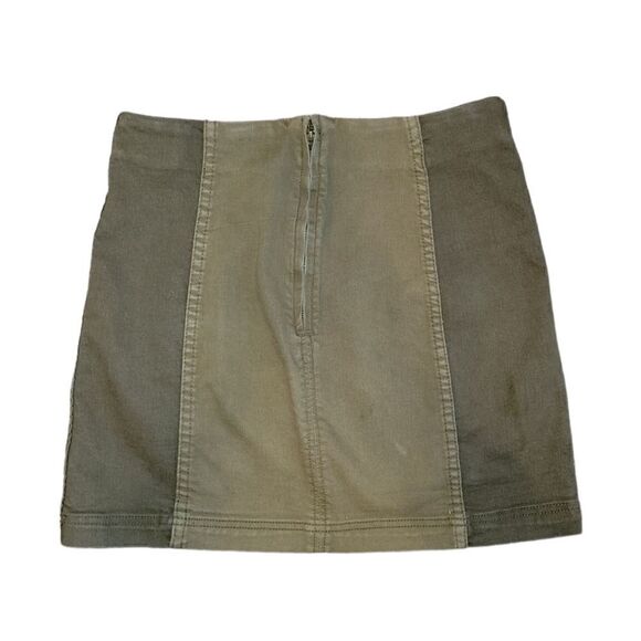Free People Olive Camo Green Modern Femme Denim Skirt 12 - Picture 4 of 13